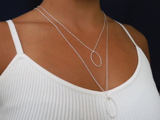 Double Saturn Necklaces